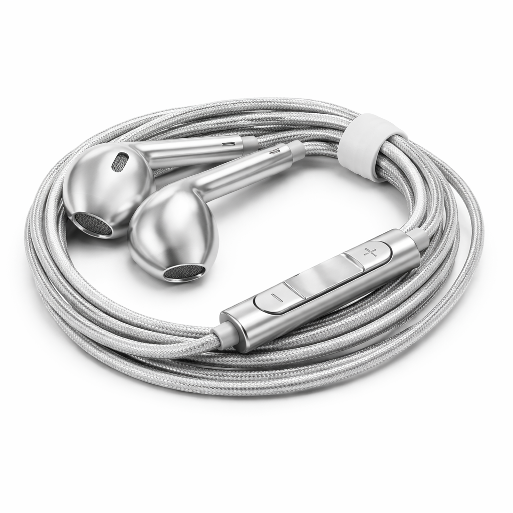 Silver Audio Buds