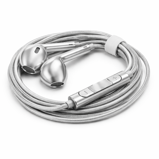 Silver Audio Buds